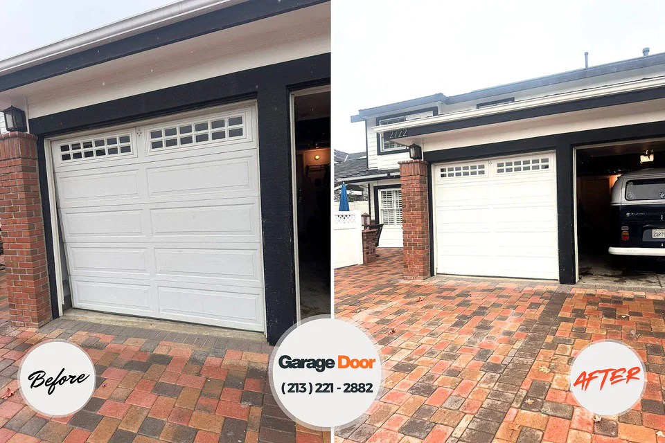 Before and after: garage door repair 37705